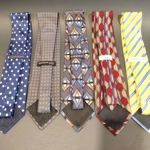Five Tie Bundle - Banana Republic Kenneth Cole